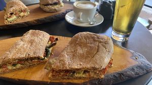 The vegan sandwich option  at Bono Bottega Nostrana in Rome