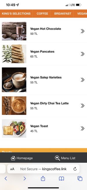   at King's Coffee Shop in Goreme