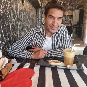 Manuel e seu sumo de maçã at King's Coffee Shop in Goreme