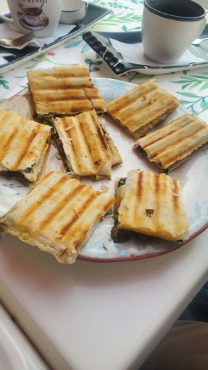 Spinach and mushroom gozleme at King's Coffee Shop in Goreme