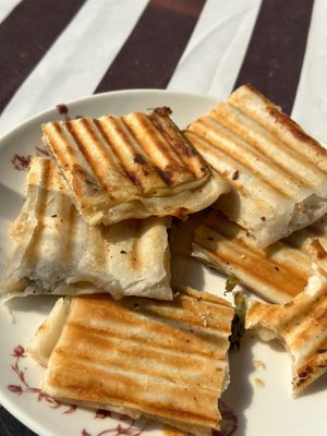 Vegan pancake with potato & spinach at King's Coffee Shop in Goreme