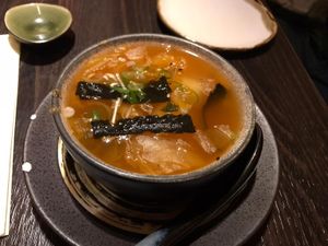 Fantastic kimchi tofu soup at KitchA - Sticks & Rolls in Vienna