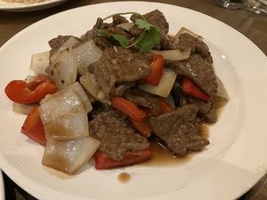 Vegan Mongolian beef  at Hội An 1608 in San Francisco