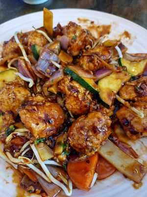 Szechuan Chikn at Bamboo Box in Katoomba