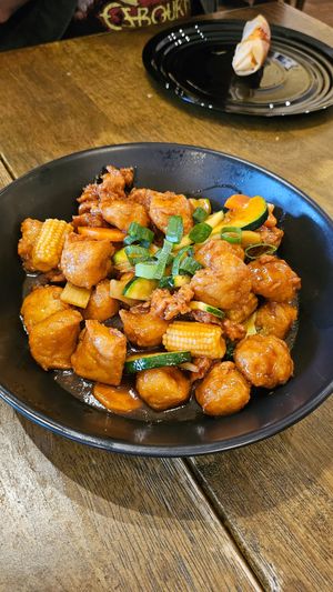 Mongolian chicken at Bamboo Box in Katoomba