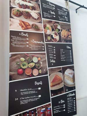 Menu at Aguacate Latin Food in Vienna