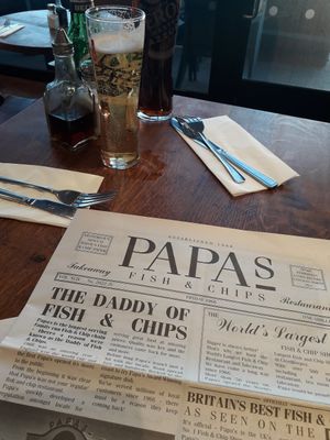  at Papa's Fish & Chips in Blackpool