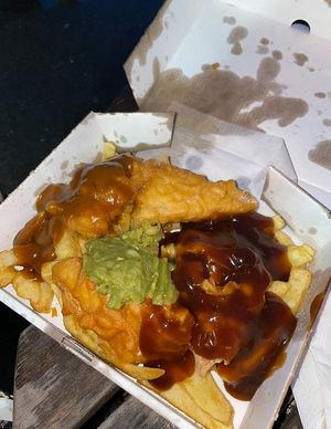   at Papa's Fish & Chips in Blackpool