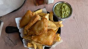  at Papa's Fish & Chips in Blackpool