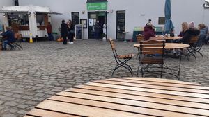 outside area at Phoenix Cafe in Dublin