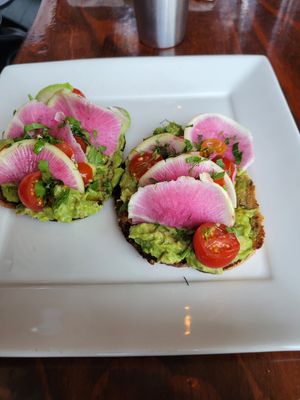 Avocado toast at Sage Bistro and KindKreme in Los Angeles