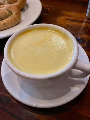 Turmeric Latte without sweetener  at Sage Bistro and KindKreme in Los Angeles
