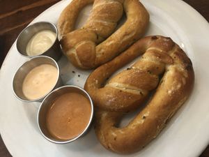 Soft pretzels  at Sage Bistro and KindKreme in Los Angeles