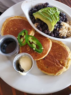 Jalapeño Cornbread Pancakes at Sage Bistro and KindKreme in Los Angeles