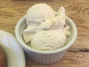 vanilla corn ice cream at Sage Bistro and KindKreme in Los Angeles