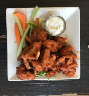Cauliflower buffalo wings are amazing. at Sage Bistro and KindKreme in Los Angeles