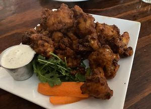 Buffalo cauliflower   at Sage Bistro and KindKreme in Los Angeles