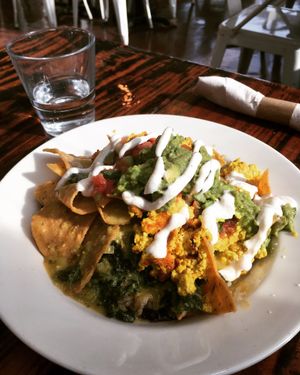 Vegan Chilaquiles at Sage Bistro and KindKreme in Los Angeles