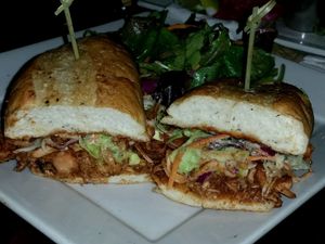 pulled pork bbq jack fruit at Sage Bistro and KindKreme in Los Angeles