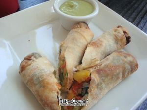 Tex Mex chimichanga rolls at Sage Bistro and KindKreme in Los Angeles