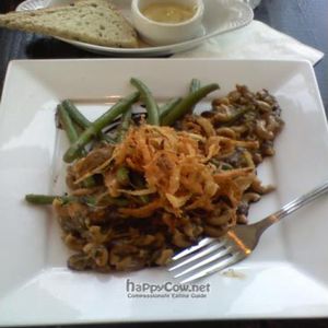 Green bean and wild mushroom cassarole at Sage Bistro and KindKreme in Los Angeles