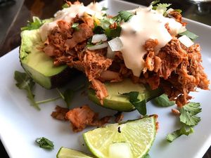 Stuffed avocado! at Sage Bistro and KindKreme in Los Angeles