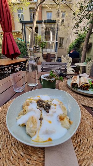 Dumplings (basically börek) at Kumin Vegan Lezzetler in Istanbul