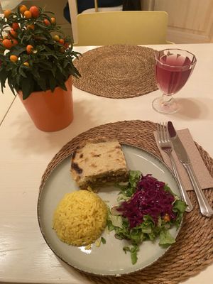 Moussaka with lentils  at Kumin Vegan Lezzetler in Istanbul