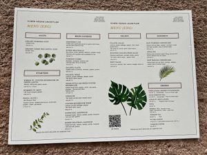 Menu  at Kumin Vegan Lezzetler in Istanbul