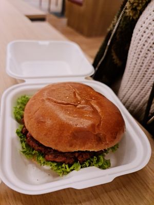Plain vegan burger at Notorious BRG in Maidstone