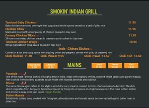 Menu 3 at The Smokin' Goat in Kildare