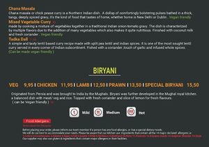 Menu 7 at The Smokin' Goat in Kildare