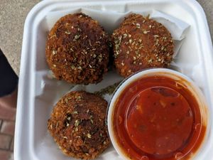 Stuffed meatballs at Vegano Italiano - Food Truck in Ann Arbor