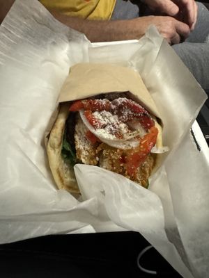 The Chik’n Pita special  at Vegano Italiano - Food Truck in Ann Arbor