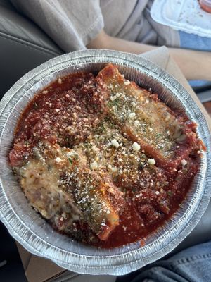 spinach manicotti  at Vegano Italiano - Food Truck in Ann Arbor