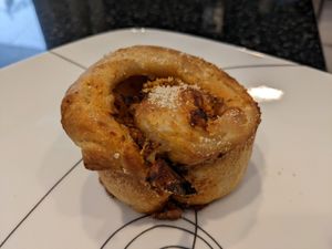 Pizza roll at Botanical Bakeshop in Milan