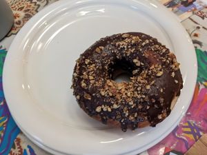 Chocolate donut at Botanical Bakeshop in Milan