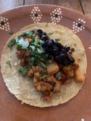 Taco  at La Vegan Taqueria in Tulum