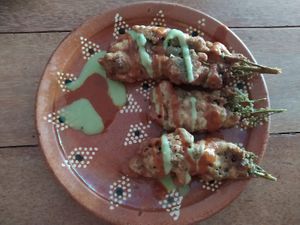 Huauzontle tempura... Imperdible ❤️❤️ at La Vegan Taqueria in Tulum