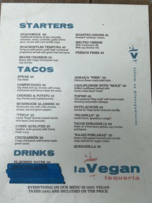   at La Vegan Taqueria in Tulum