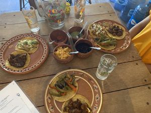 Variation of Tacos   at La Vegan Taqueria in Tulum
