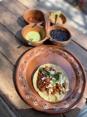   at La Vegan Taqueria in Tulum