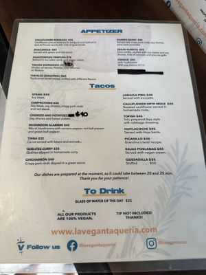   at La Vegan Taqueria in Tulum