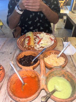 The fixings   at La Vegan Taqueria in Tulum