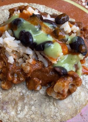   at La Vegan Taqueria in Tulum