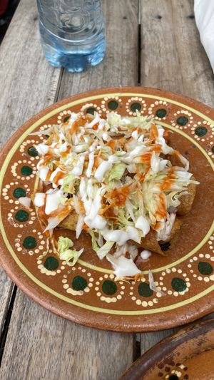 Tacos dorados  at La Vegan Taqueria in Tulum