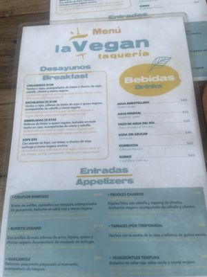   at La Vegan Taqueria in Tulum
