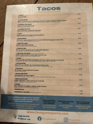   at La Vegan Taqueria in Tulum