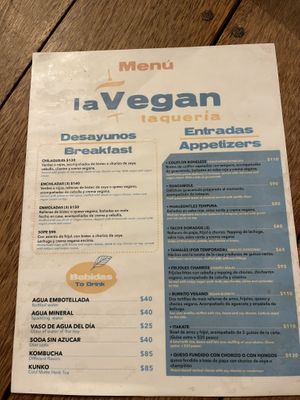   at La Vegan Taqueria in Tulum