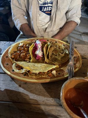   at La Vegan Taqueria in Tulum